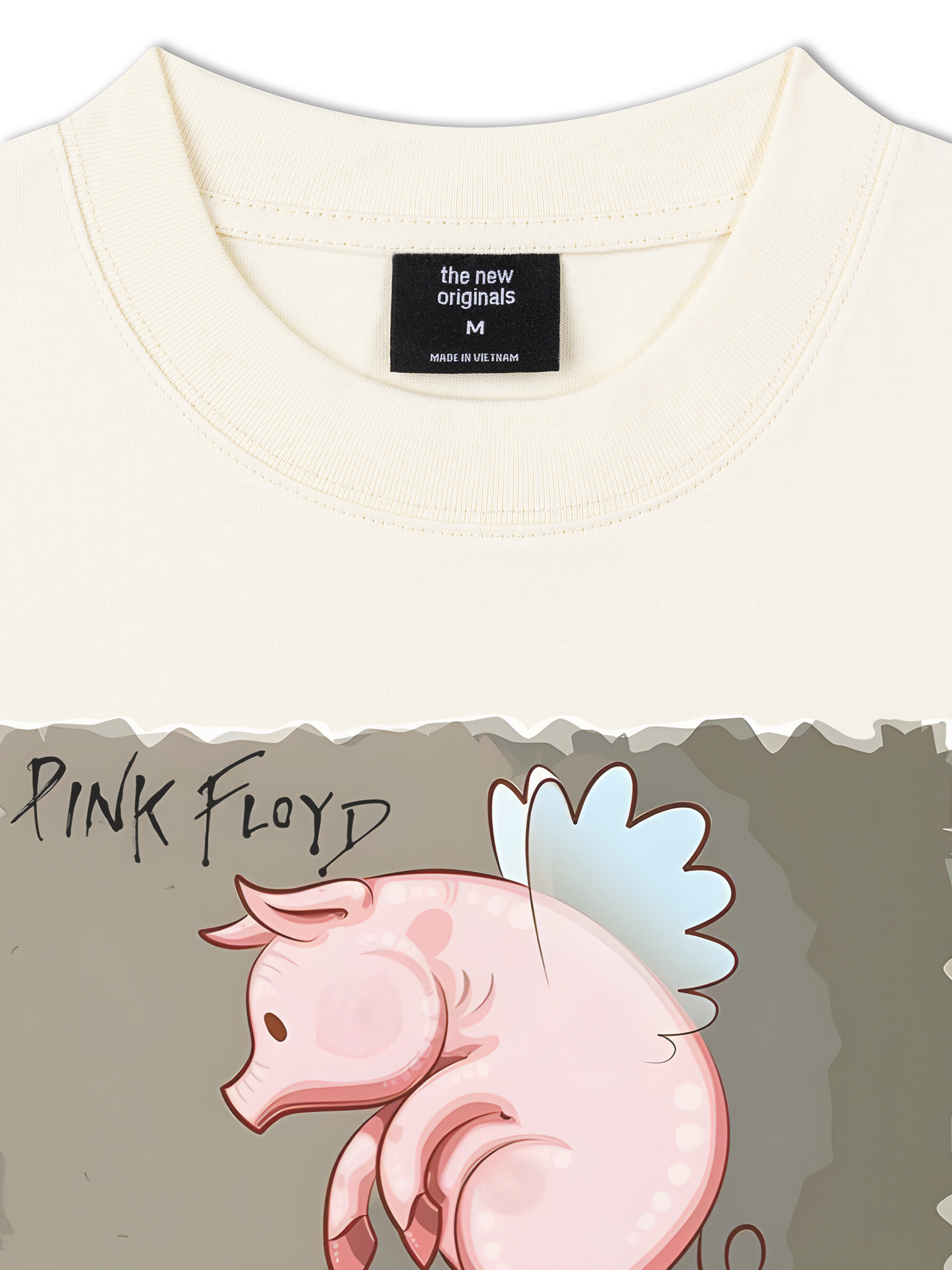 Áo Thun Relaxed Fit Pink Floyd Pig Art
