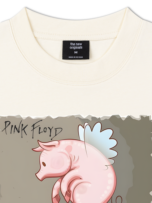 Áo Thun Relaxed Fit Pink Floyd Pig Art