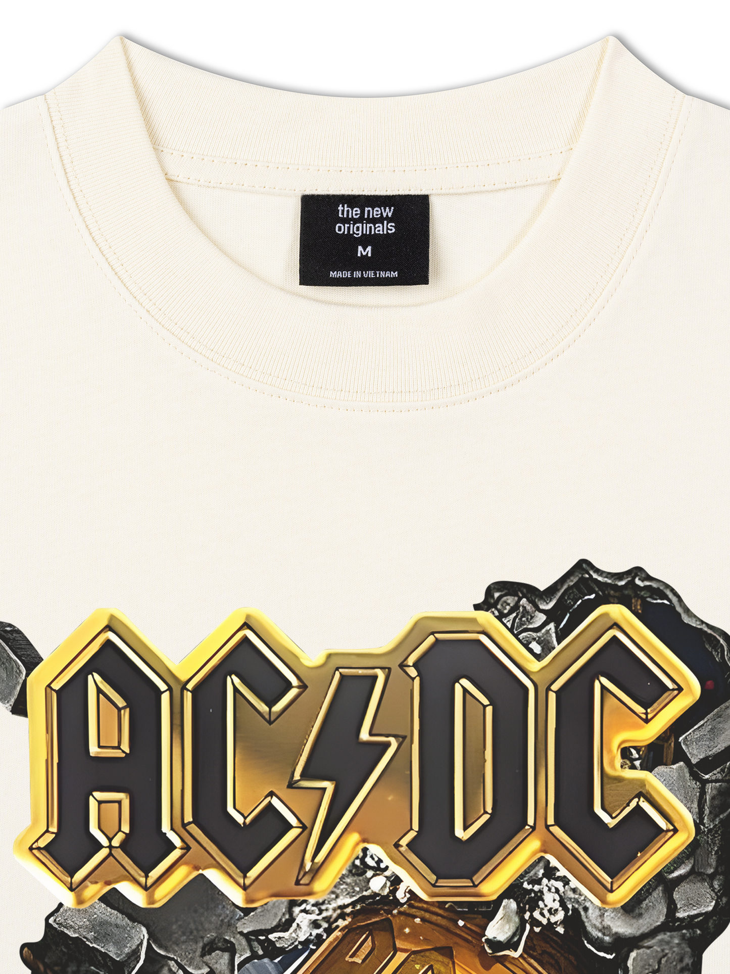 Áo Thun Relaxed Fit Music Rock AC DC Hell's Bell Rock Or Bust