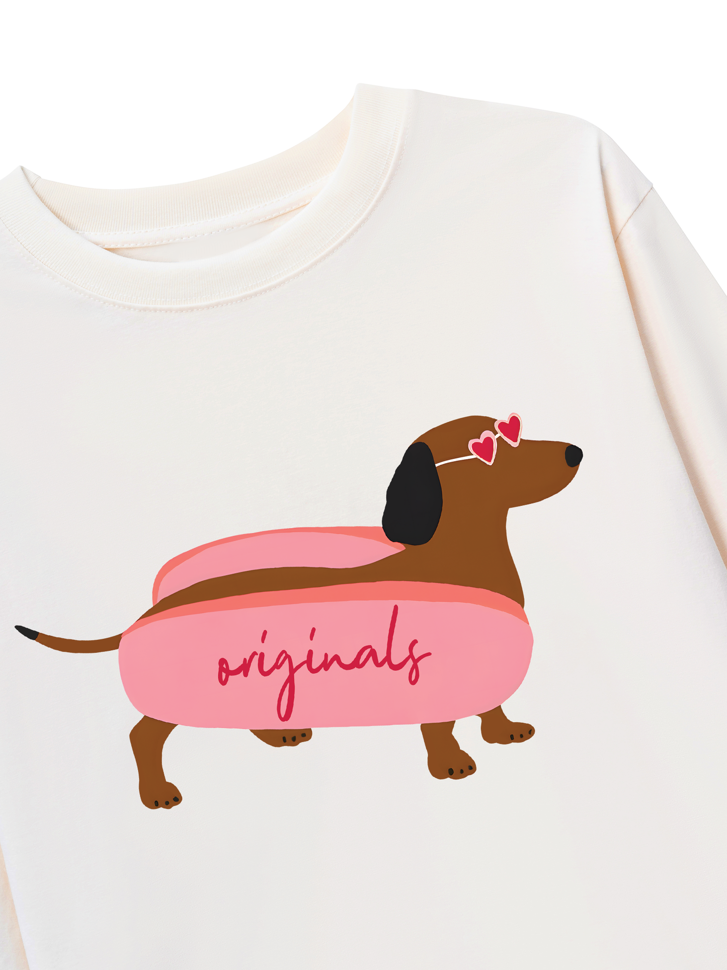 Áo Thun Dài Tay Pink Dachshund