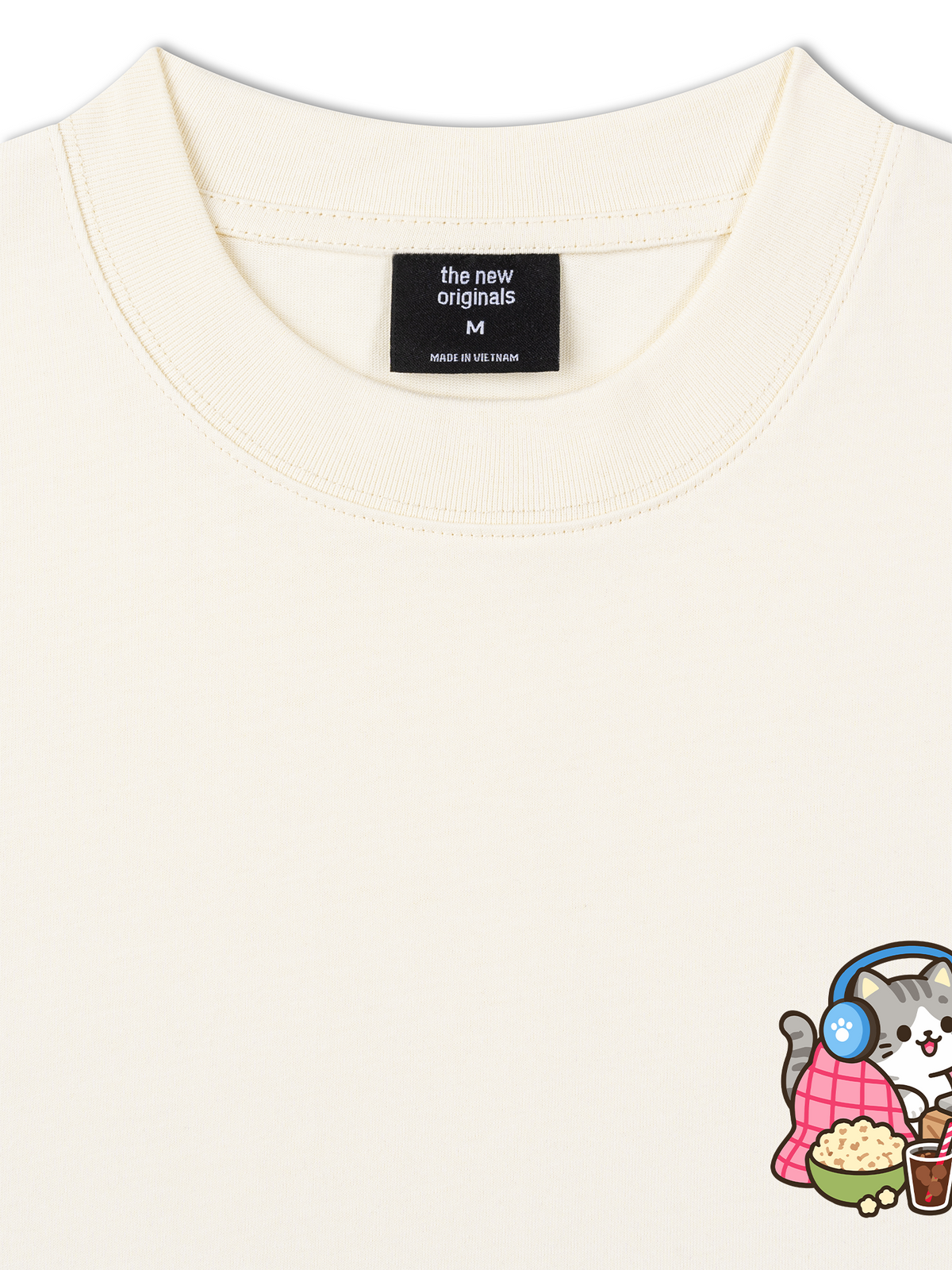 Áo Thun Relaxed Fit Thích Cày Phim-Mèo Xám Sọc