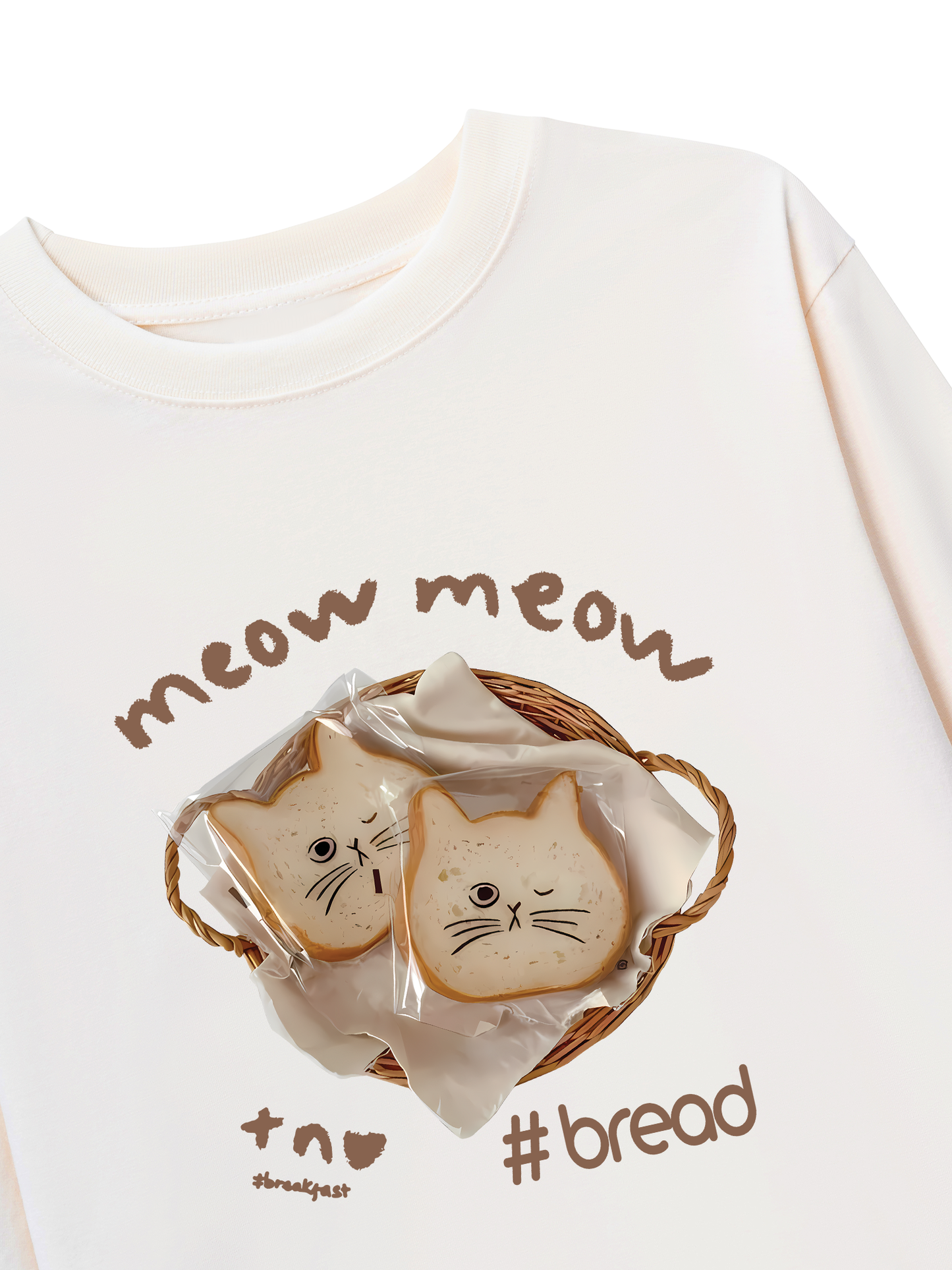 Áo Thun Dài Tay Sweet Pastry Meow Meow Bead