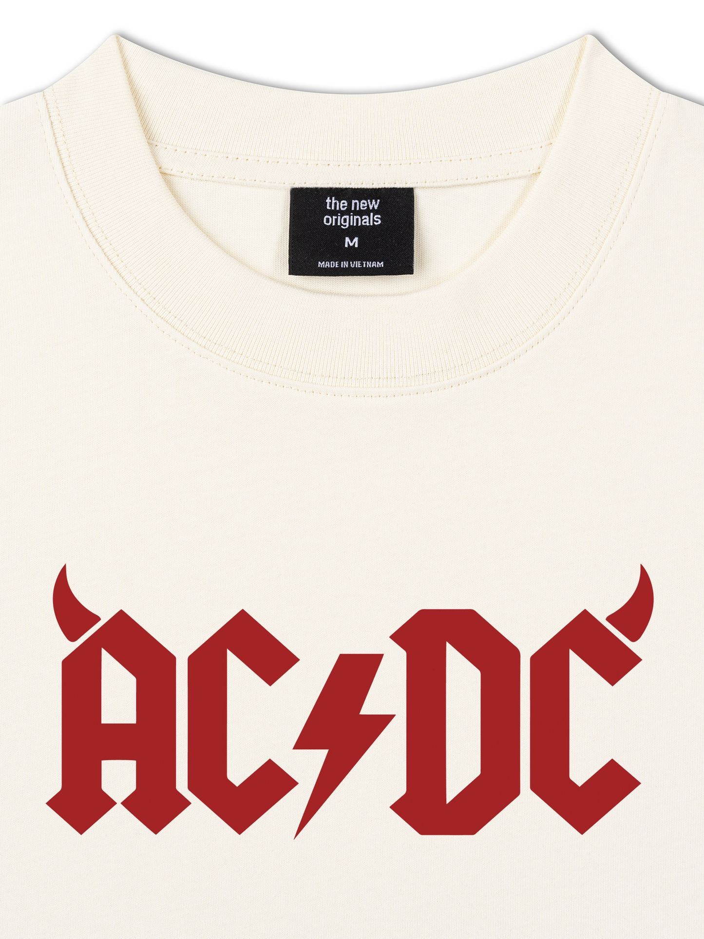 Áo Thun Relaxed Fit Music Rock AC DC Hell Logo Basic