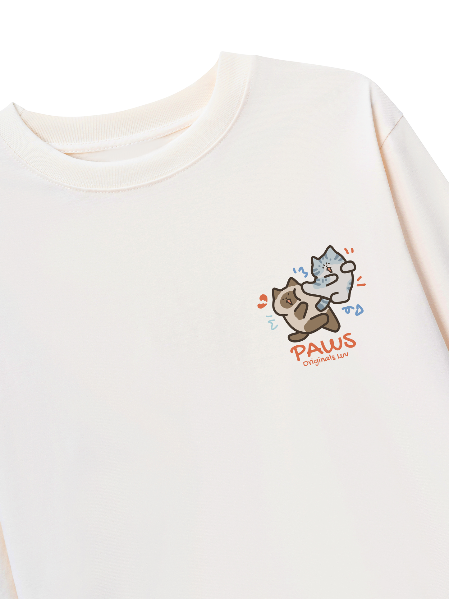 Áo Thun Dài Tay Paws Luv Cat Couple