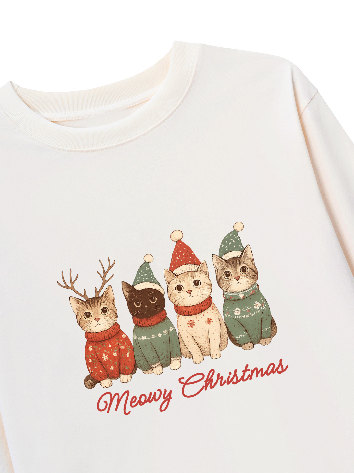 Áo Thun Dài Tay Meowy Christmas