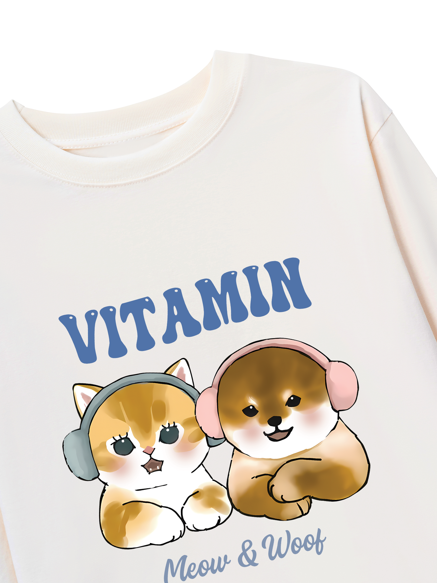 Áo Thun Dài Tay Vitamin Meow And Woof