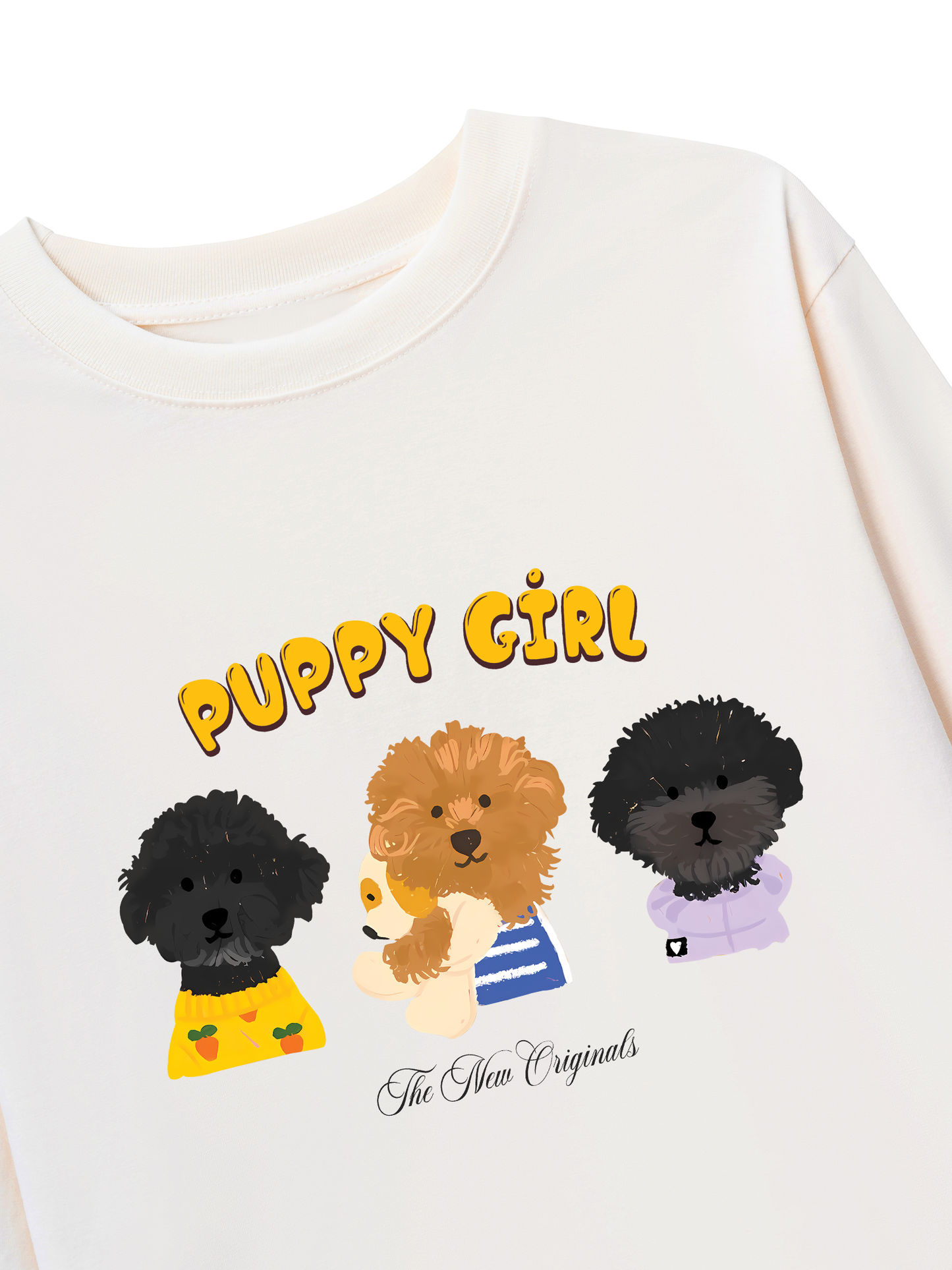 Áo Thun Dài Tay Animal Puppy Girl