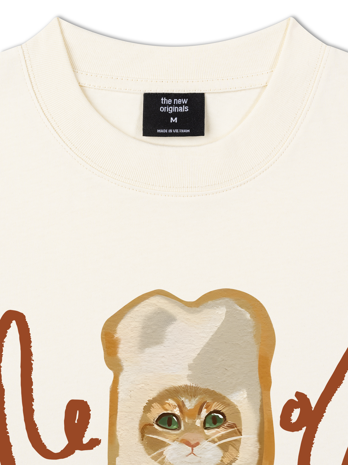 Áo Thun Relaxed Fit Animal Mood Toast Face Cat