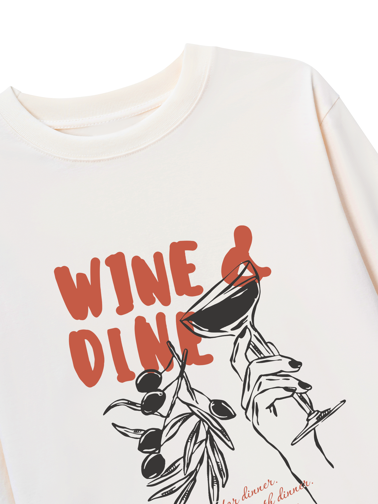 Áo Thun Dài Tay WINE & DINE