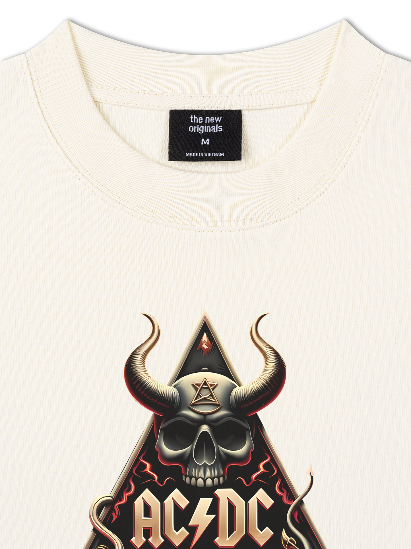 Áo Thun Relaxed Fit AC DC Logo Skull Cannon