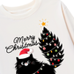 Áo Thun Dài Tay Black Kitty Christmas