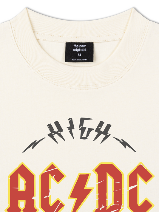 Áo Thun Relaxed Fit Music Rock AC DC High Voltage