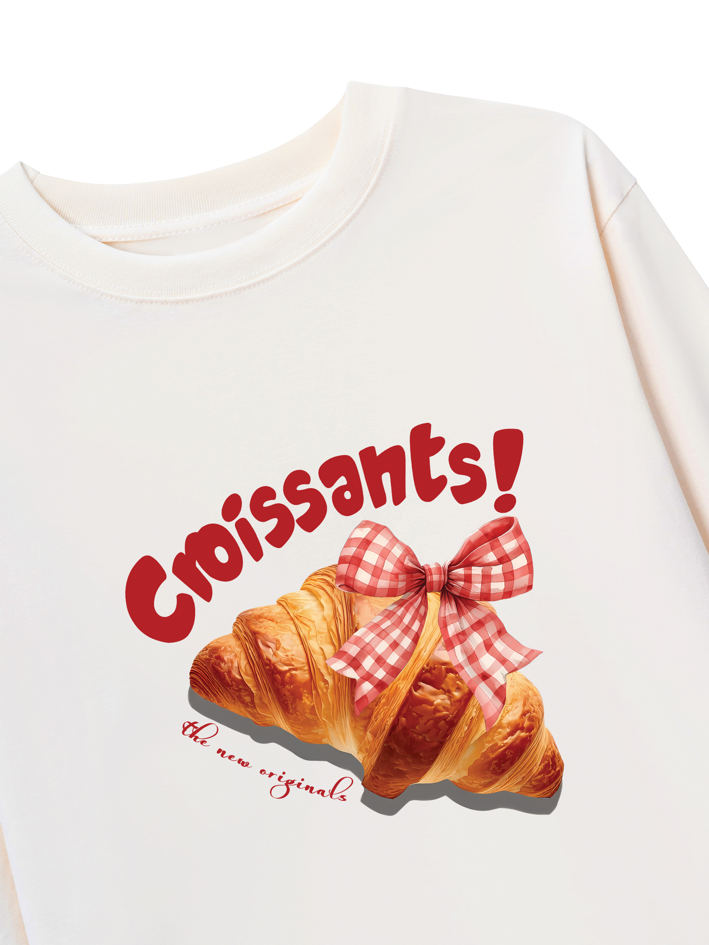 Áo Thun Dài Tay Sweet Pastry Red Bơ Croissant