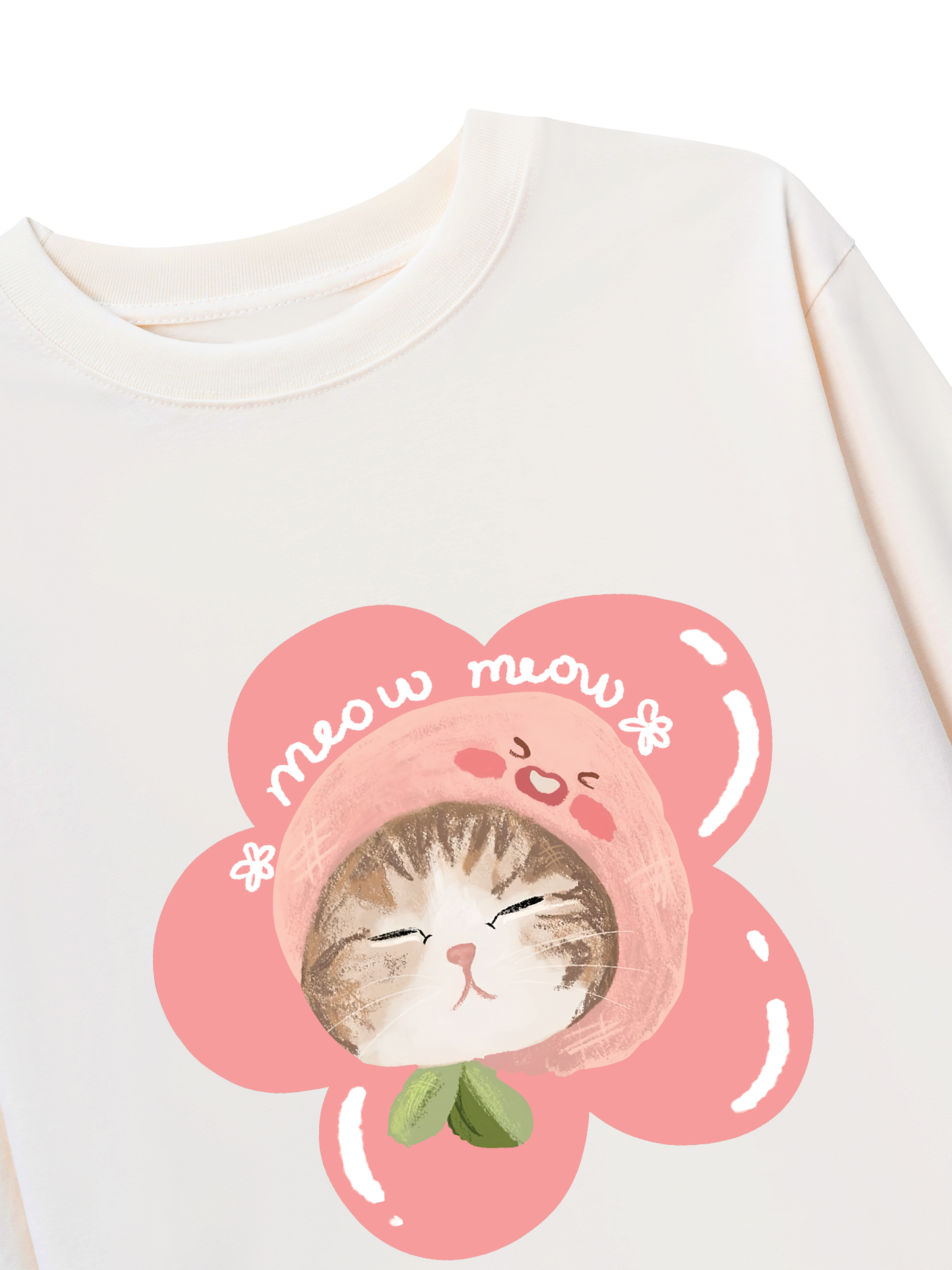 Áo Thun Dài Tay Flower Cat