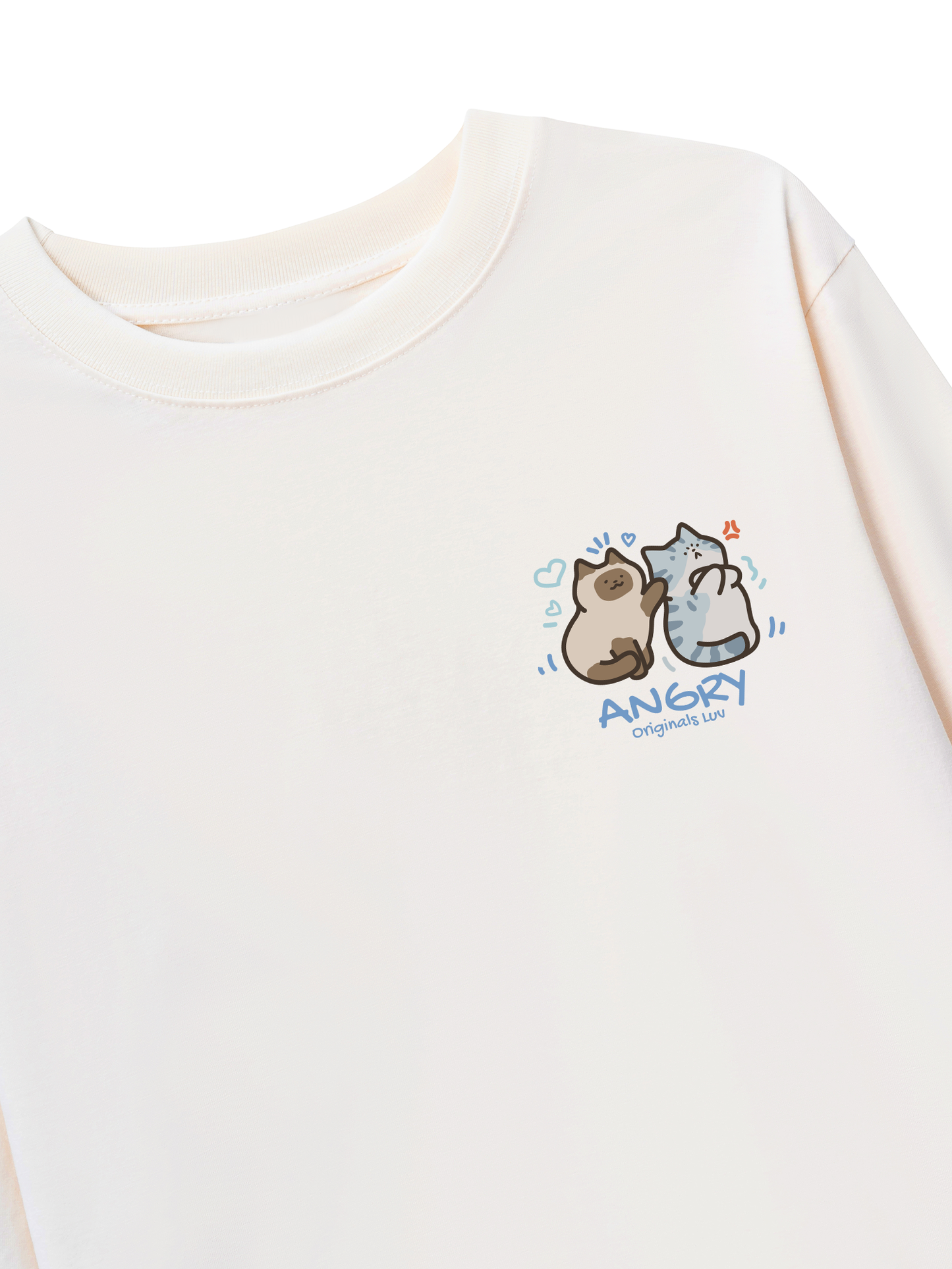 Áo Thun Dài Tay Angry Luv Cat Couple