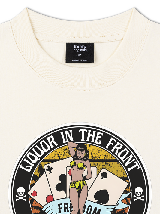 Áo Thun Relaxed Fit Lucky Liquor In The Front