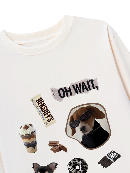 Áo Thun Dài Tay Sweet Pastry Cute Puppy Chocolate