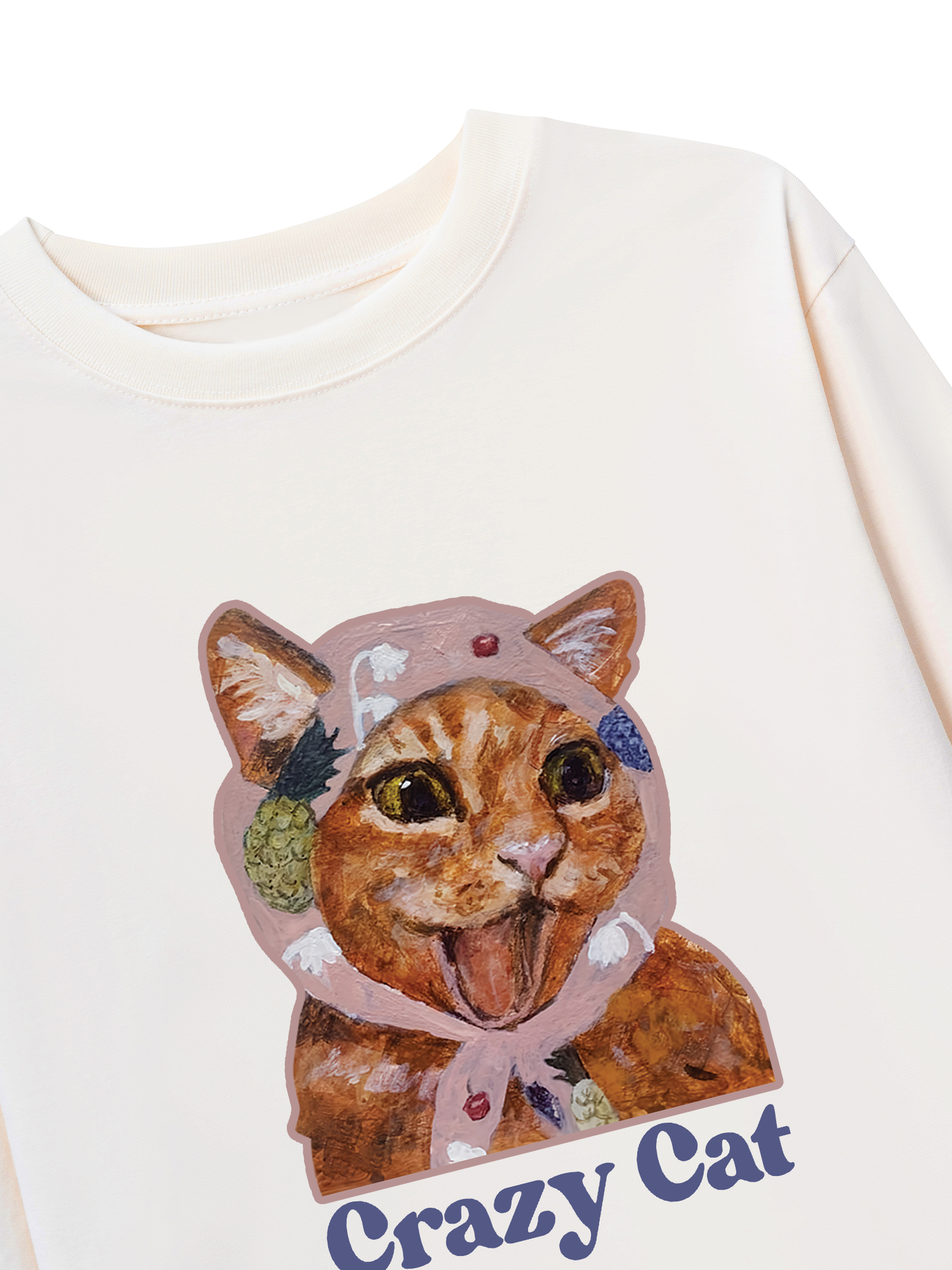 Áo Thun Dài Tay Crazy Cat