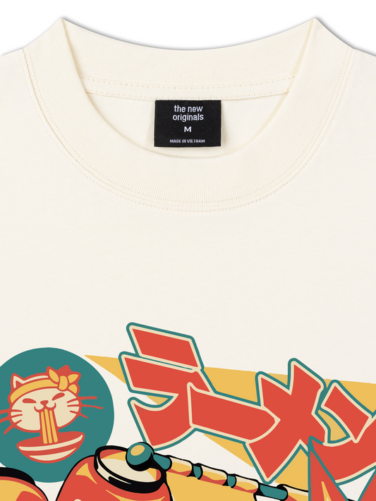 Áo Thun Relaxed Fit Ramen Neko