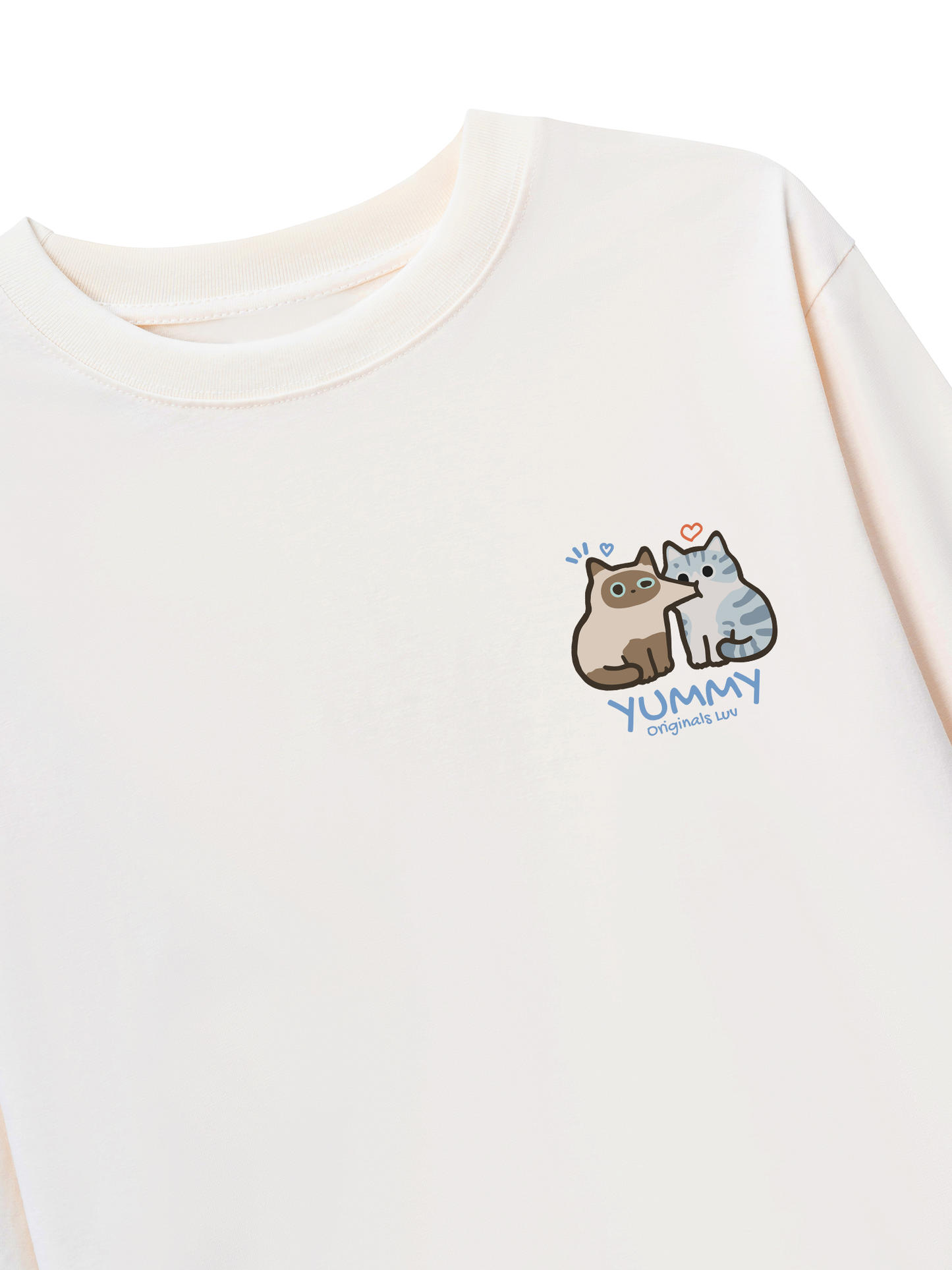 Áo Thun Dài Tay Yummy Luv Cat Couple
