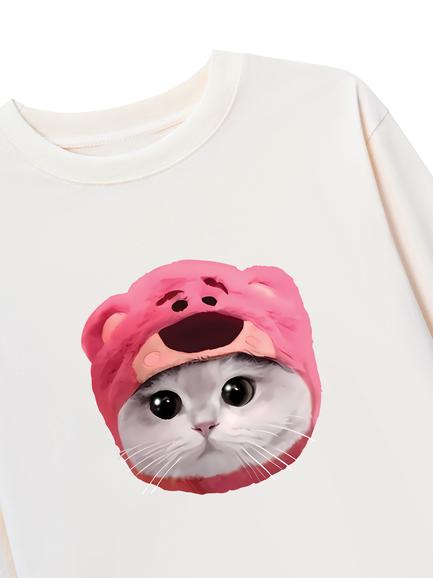 Áo Thun Dài Tay Animal Mood Pink Meow