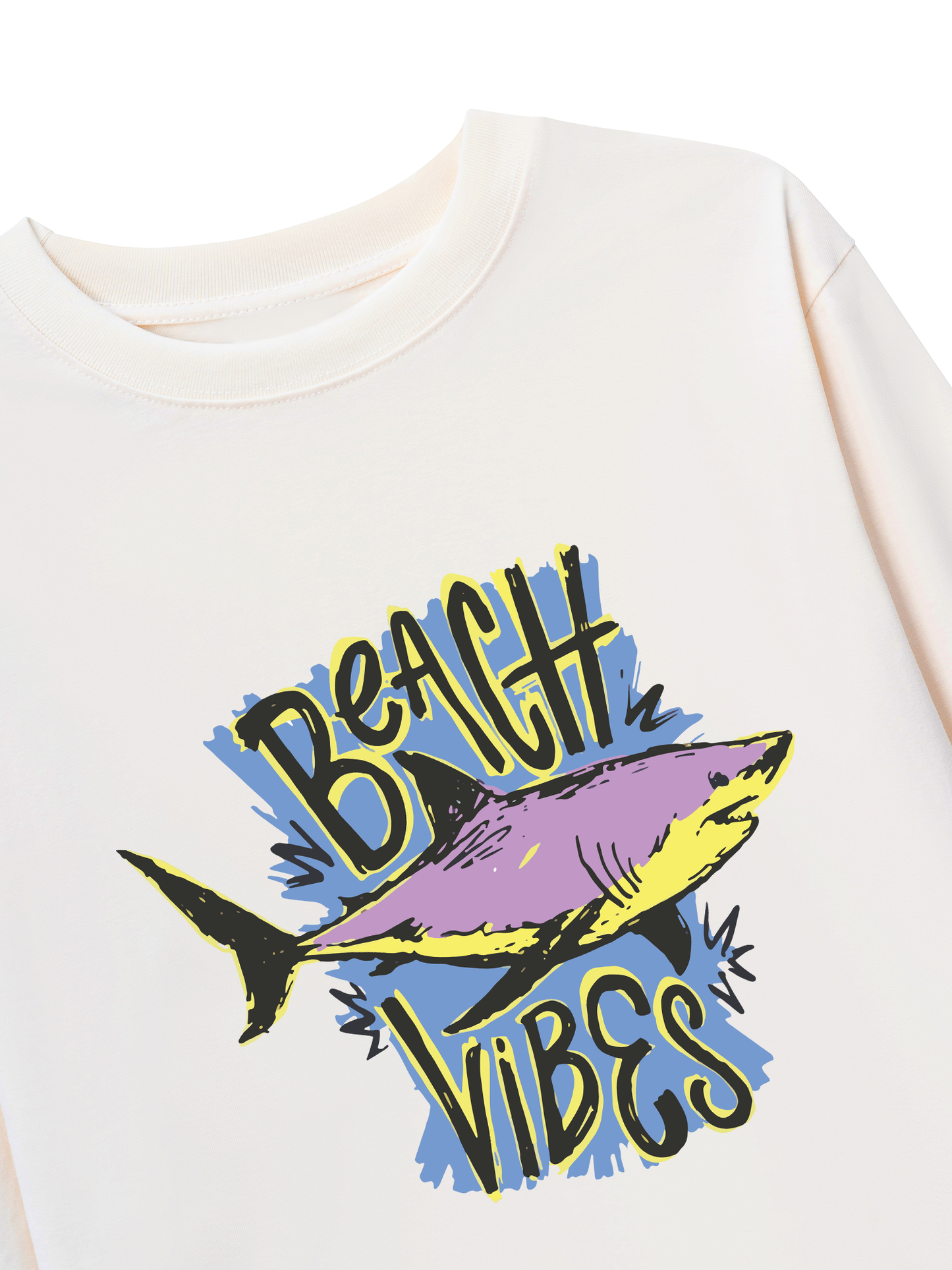 Áo Thun Dài Tay Ocean Beach Vibes Shark