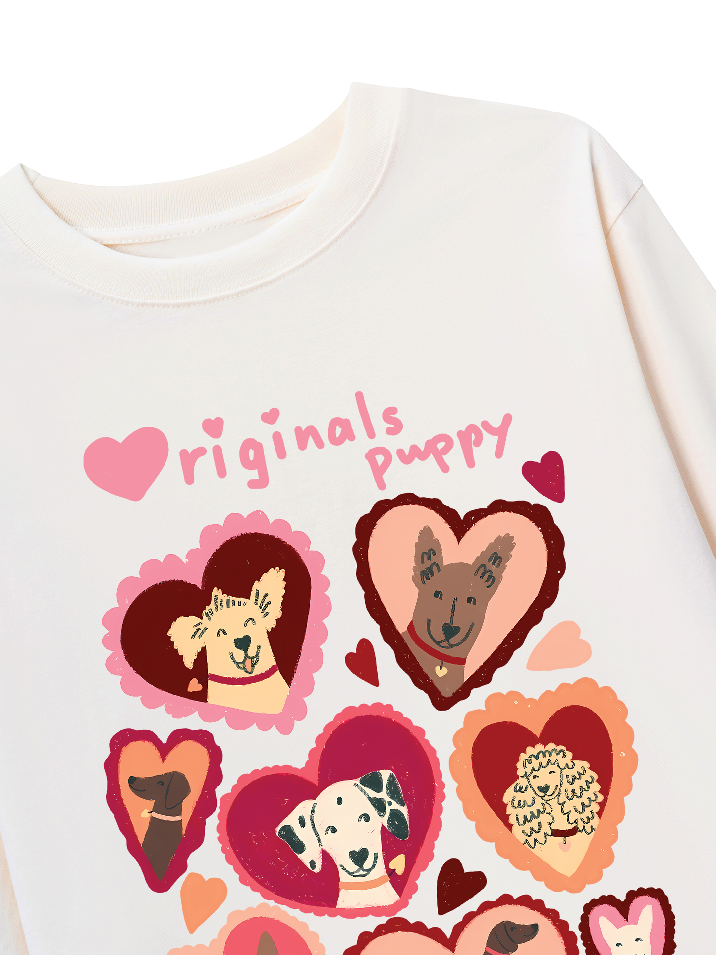 Áo Thun Dài Tay Animal Puppy Heart