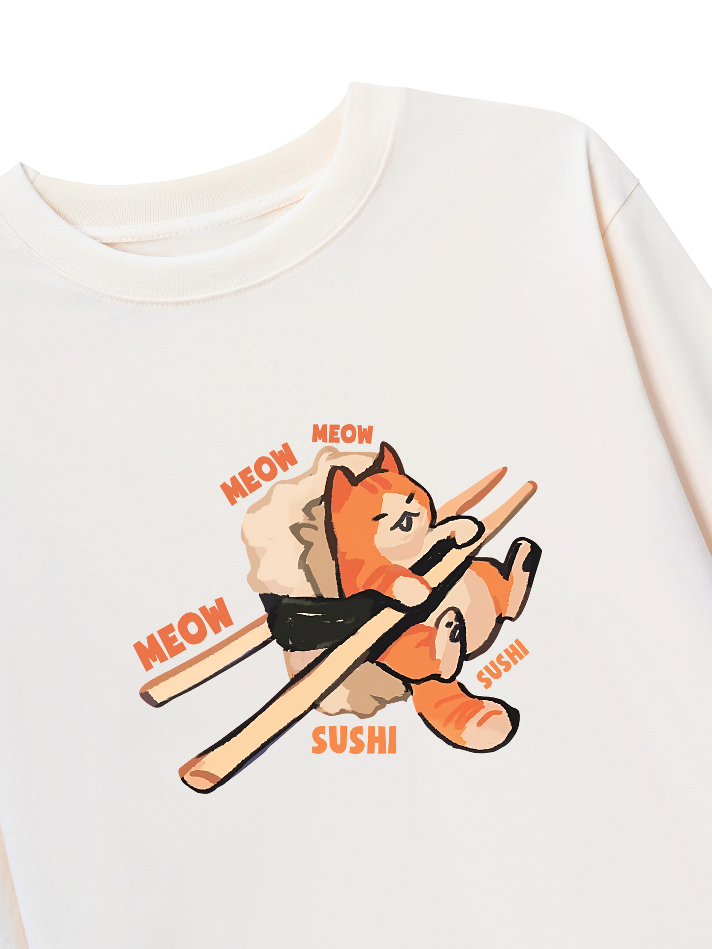 Áo Thun Dài Tay Sushi Meow