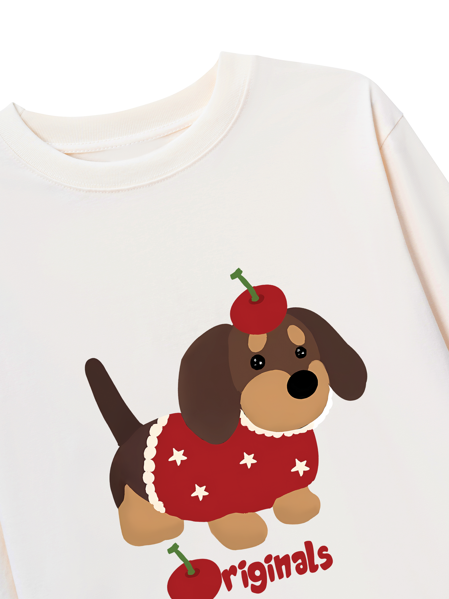 Áo Thun Dài Tay Animal Cute Puppy With Cherry