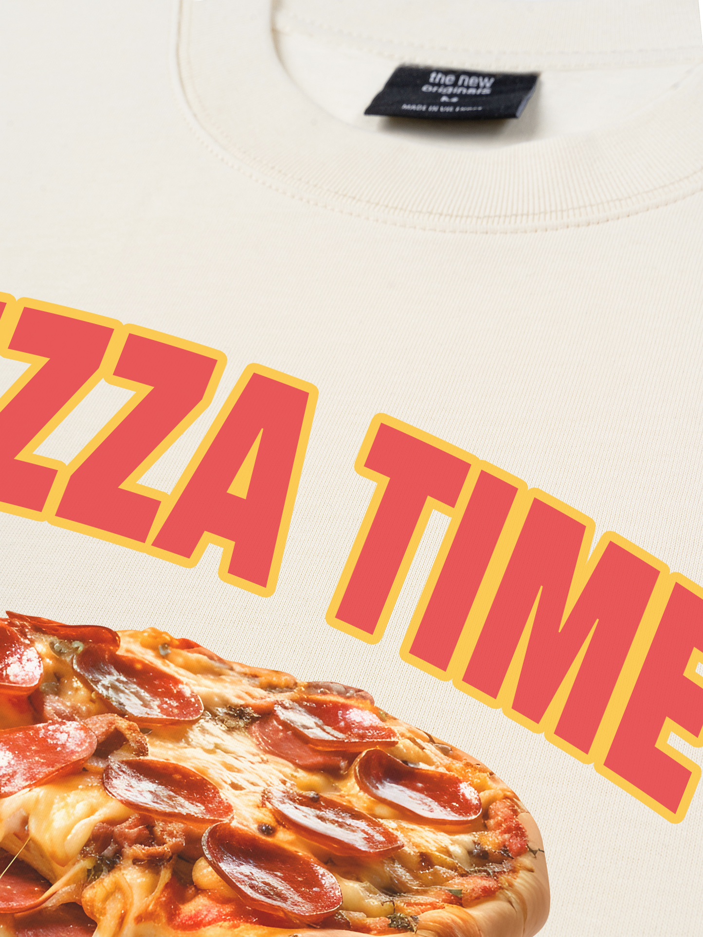 Áo Thun Relaxed Fit Foody Pizza Time