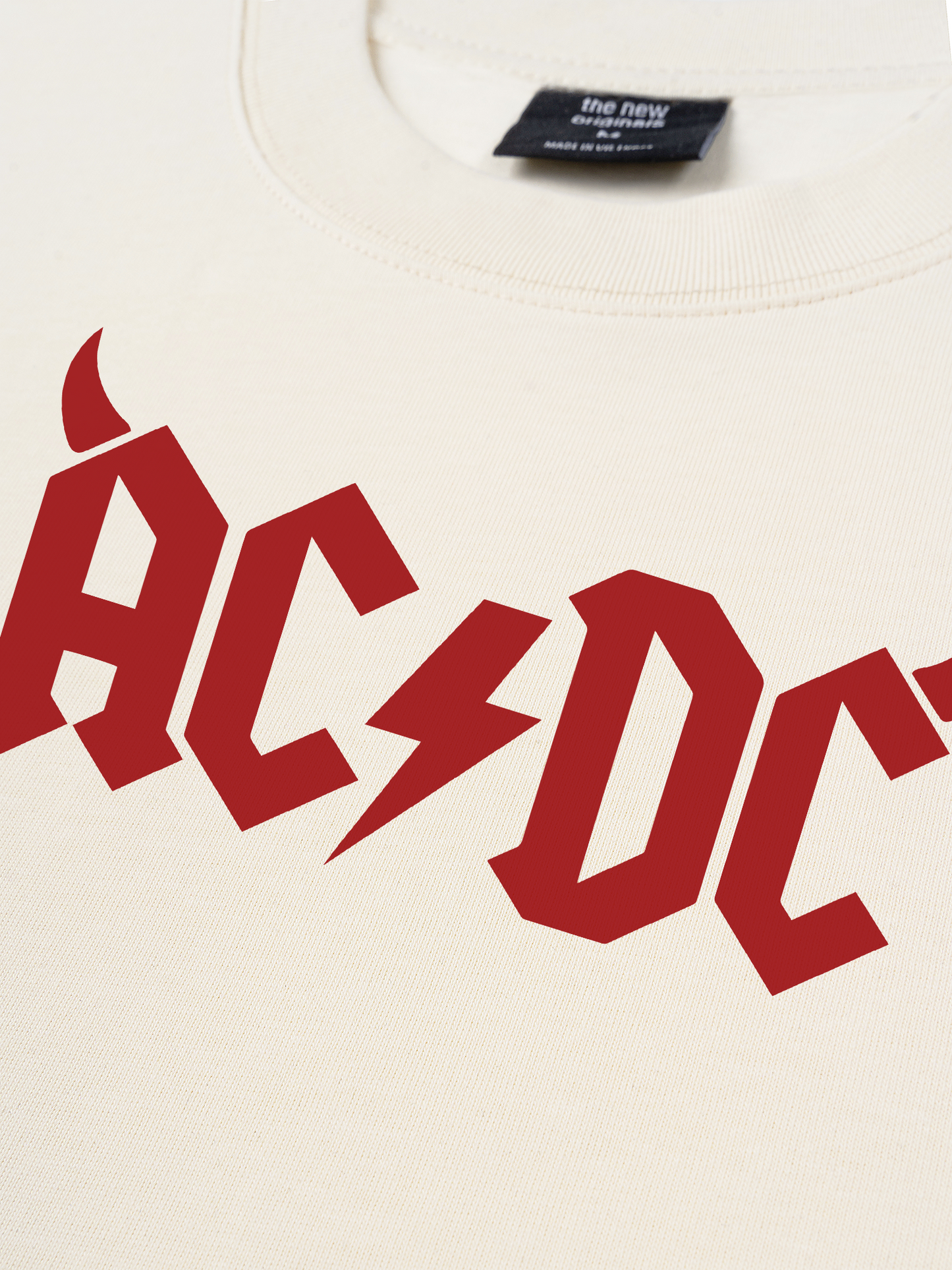 Áo Thun Relaxed Fit Music Rock AC DC Hell Logo Basic