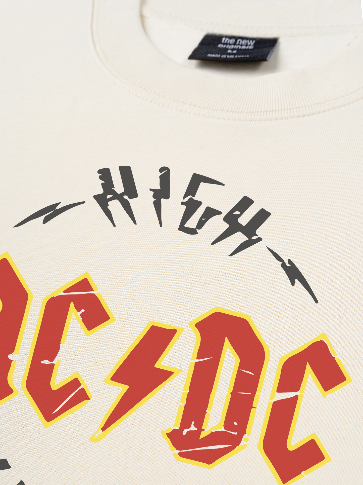 Áo Thun Relaxed Fit Music Rock AC DC High Voltage