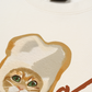Áo Thun Relaxed Fit Animal Mood Toast Face Cat