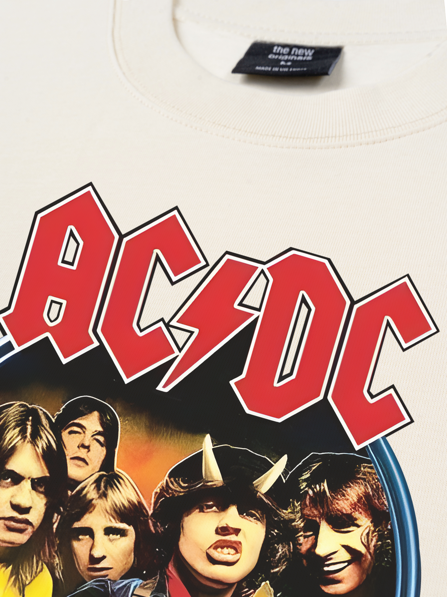 Áo Thun Relaxed Fit AC DC High Way To Hell Flame