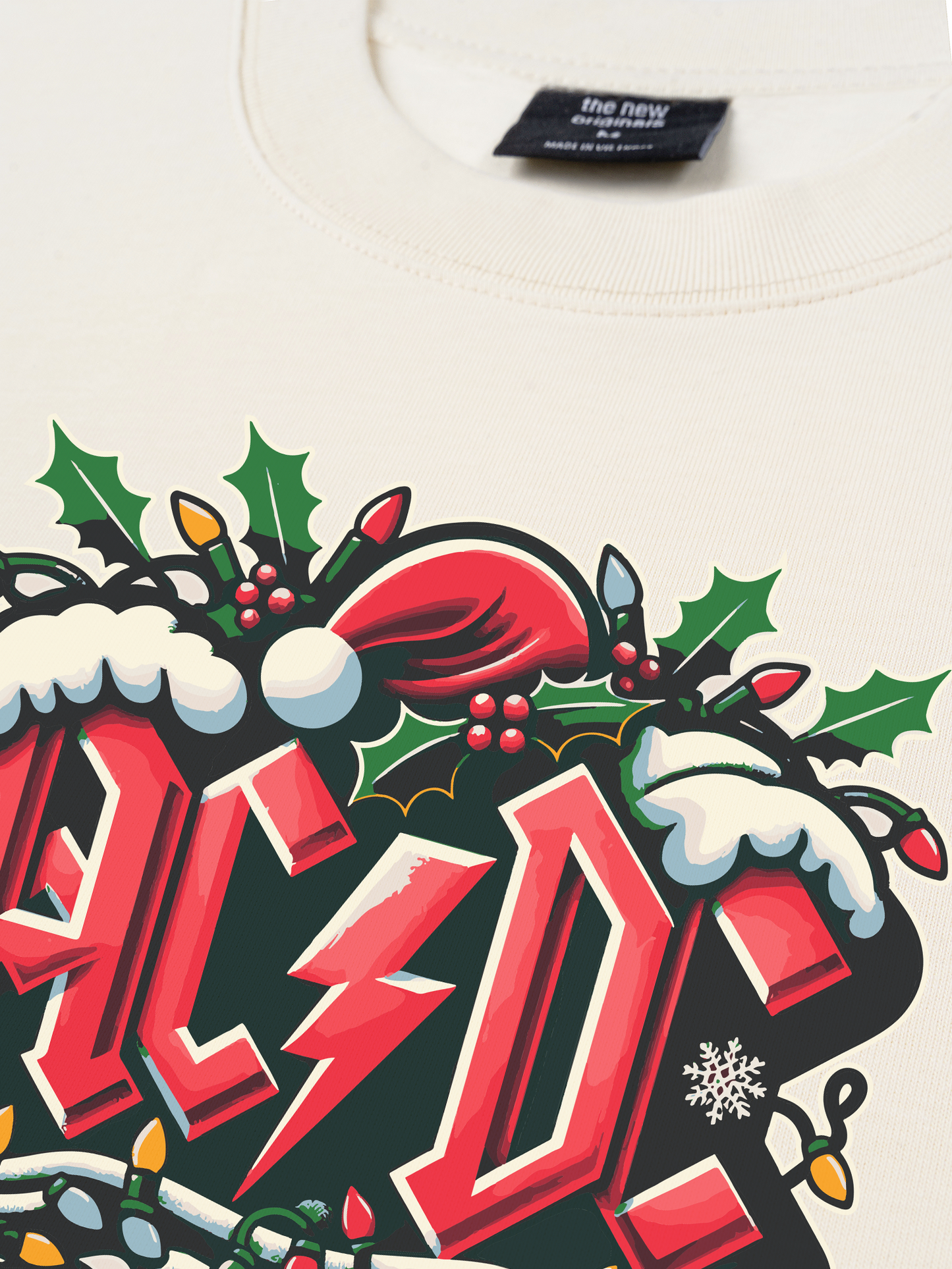 Áo Thun Relaxed Fit Music Rock AC DC Christmas Sign