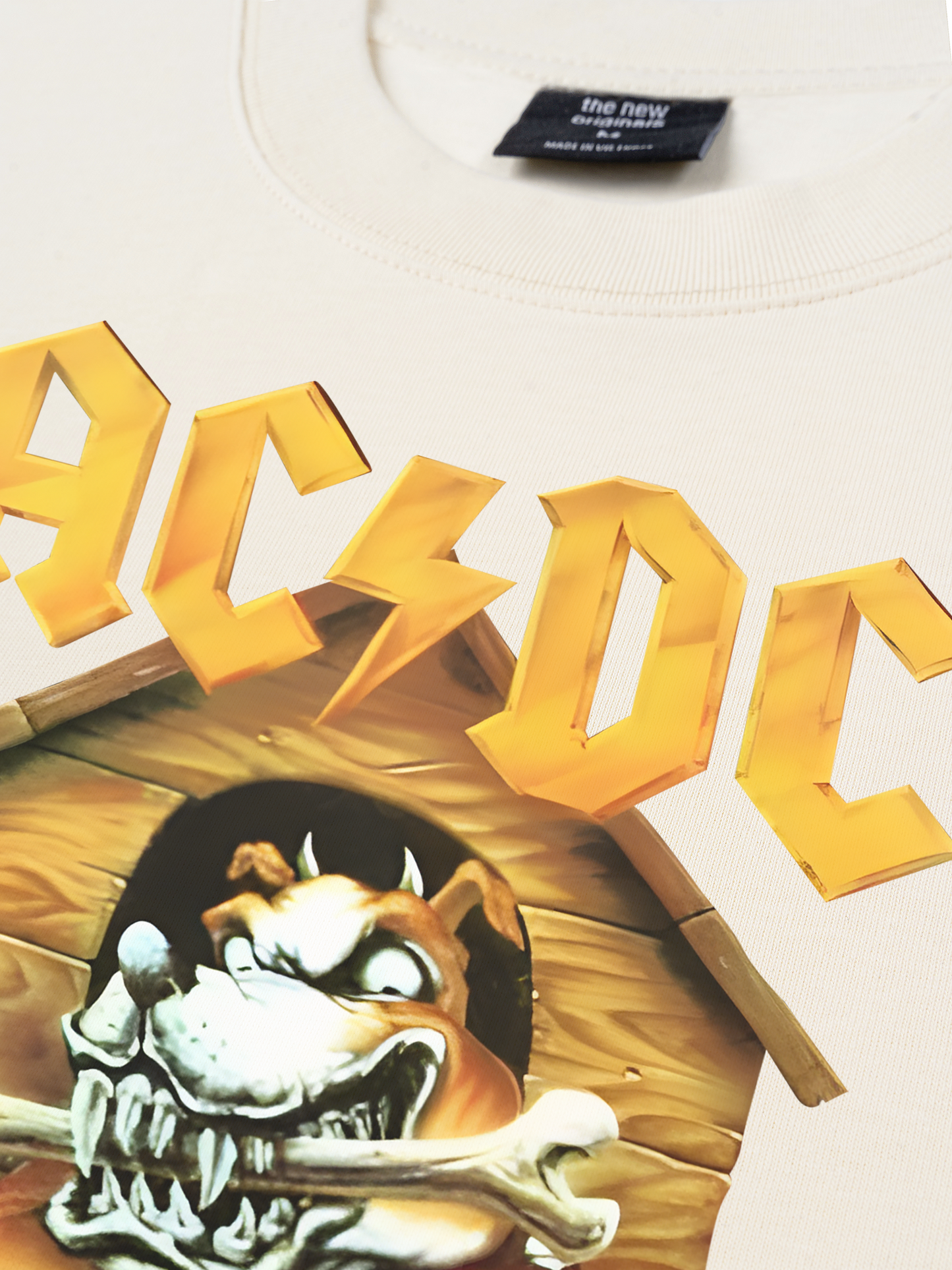 Áo Thun Relaxed Fit Music Rock AC DC Given The Dog A Bone