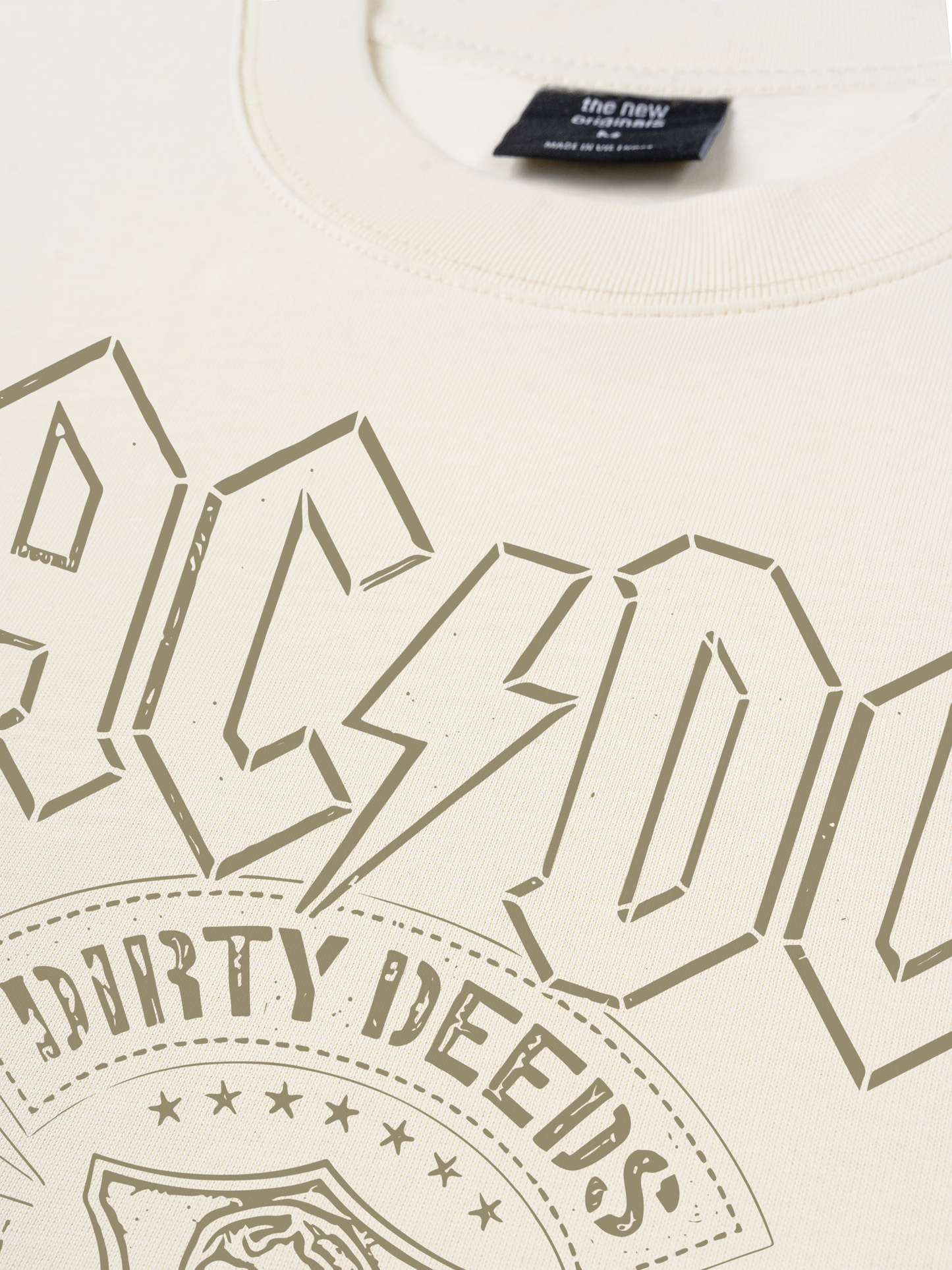 Áo Thun Relaxed Fit Music Rock AC DC Dirty Deeds Done Dirt Cheap