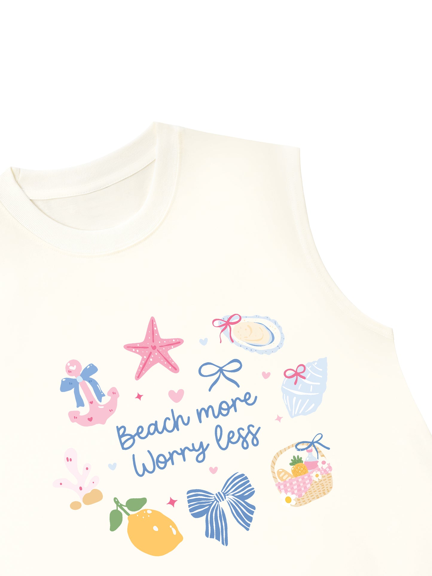 Áo Ba Lỗ Relaxed Fit Beach More Worry Less