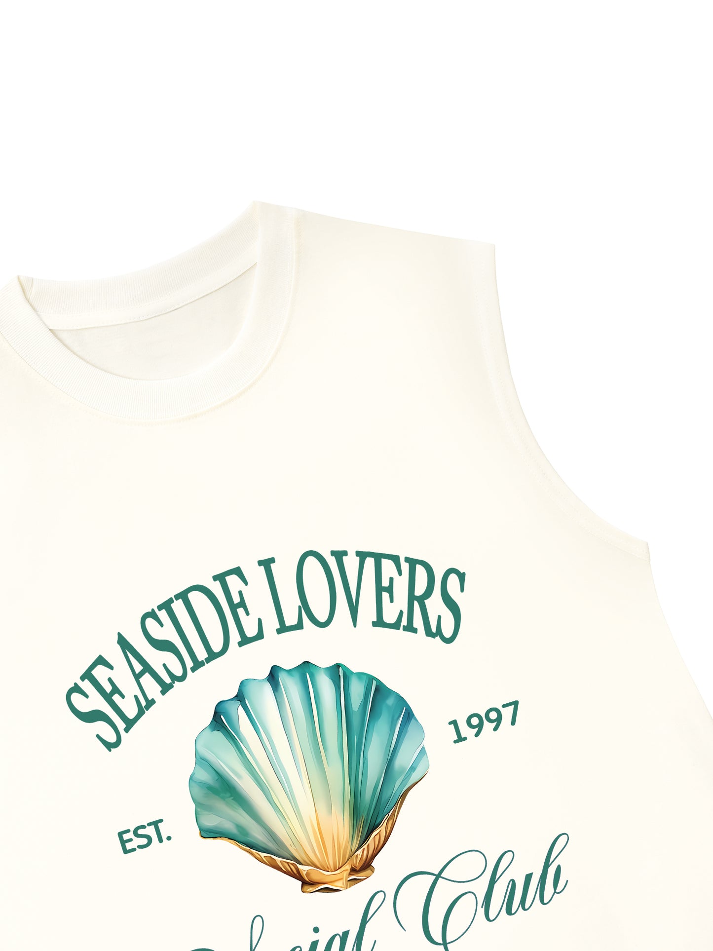 Áo Ba Lỗ Relaxed Fit Ocean Seaside Love Green