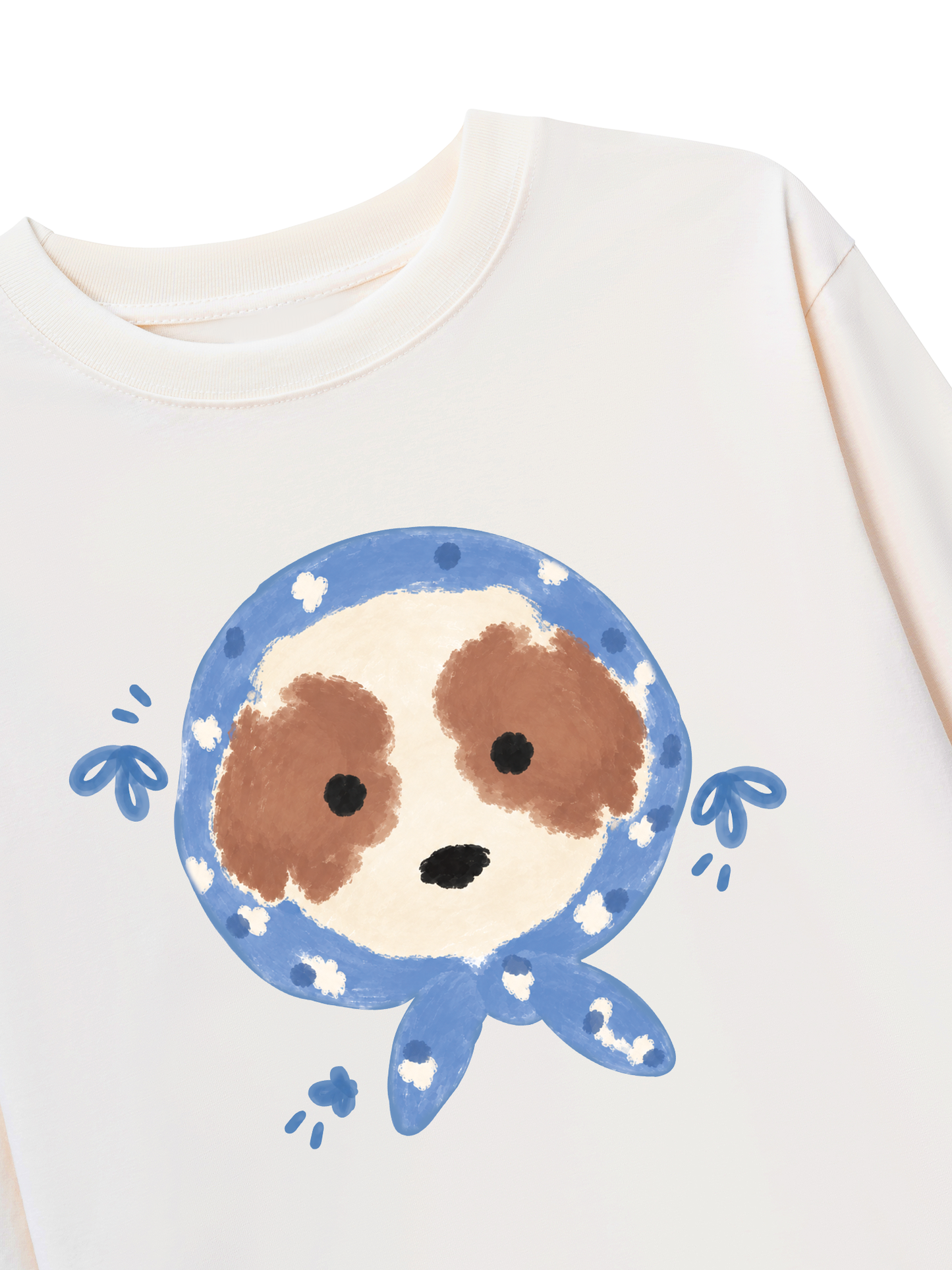 Áo Thun Dài Tay Cute Blue Puppy