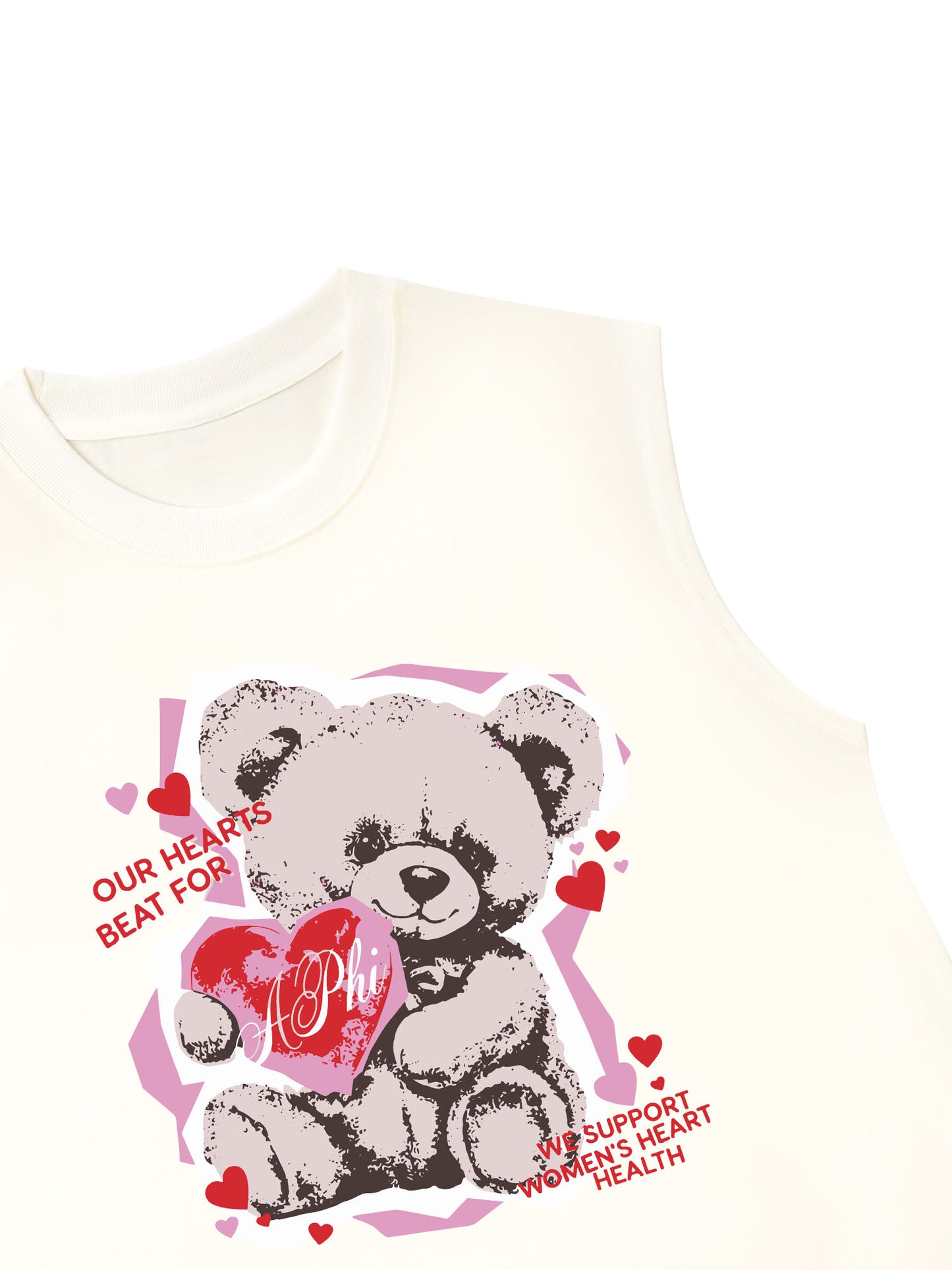 Áo Ba Lỗ Relaxed Fit Our Hearts Beat For