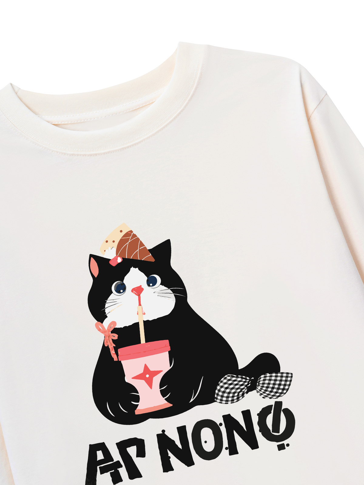 Áo Thun Dài Tay AF Nong Cute Cat