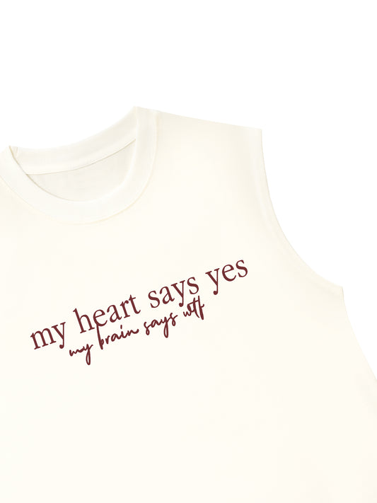 Áo Ba Lỗ Relaxed Fit My Heart Say Yes