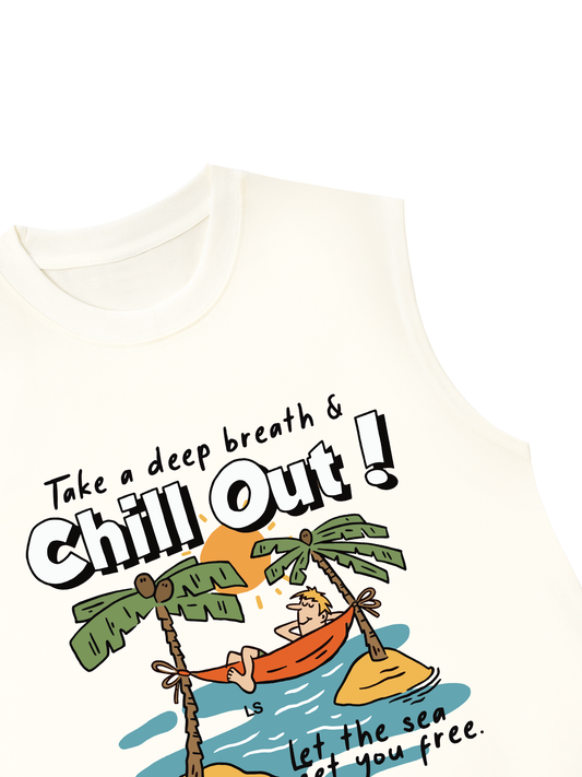 Áo Ba Lỗ Relaxed Fit Summer Vibes Chill Out