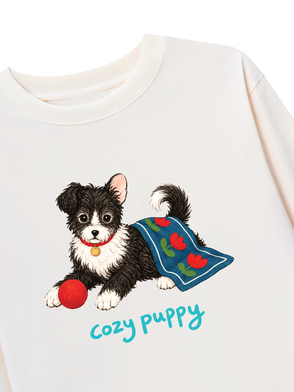 Áo Thun Dài Tay Cozy Puppy Tulip