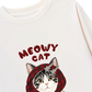 Áo Thun Dài Tay  Meowy Cat Red Xmas Plaid