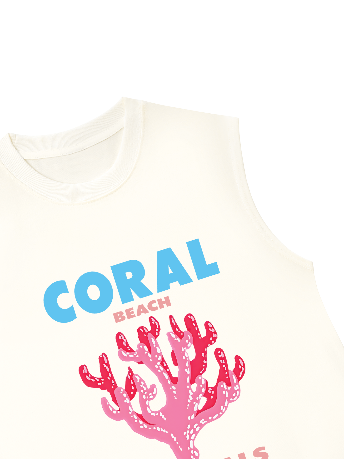 Áo Ba Lỗ Relaxed Fit Summer Vibes Coral Beach
