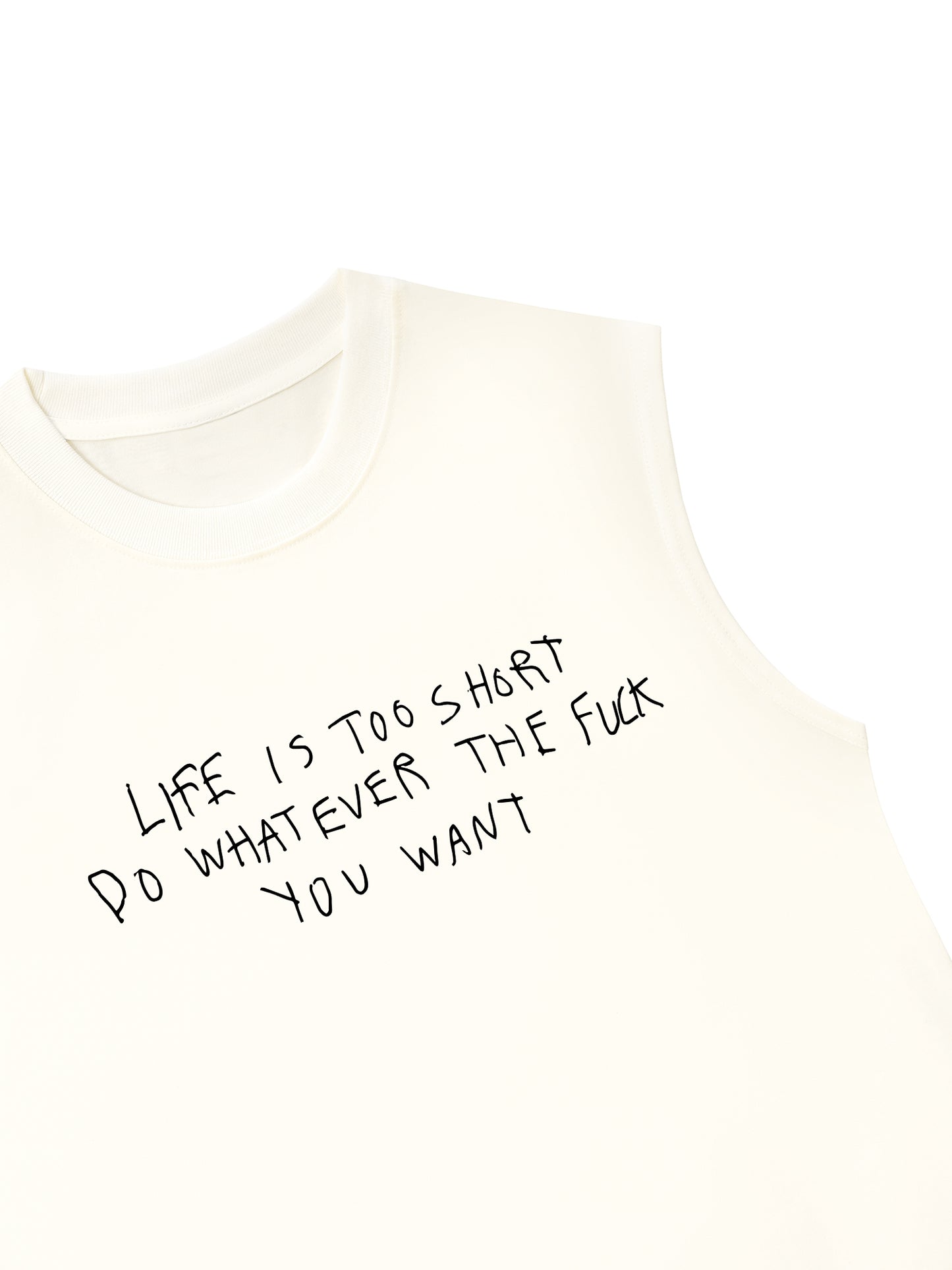 Áo Ba Lỗ Relaxed Fit Life Is Too Short