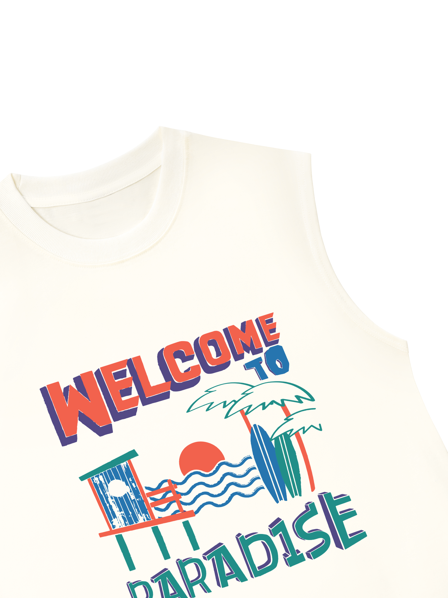 Áo Ba Lỗ Relaxed Fit Welcome To Paradise