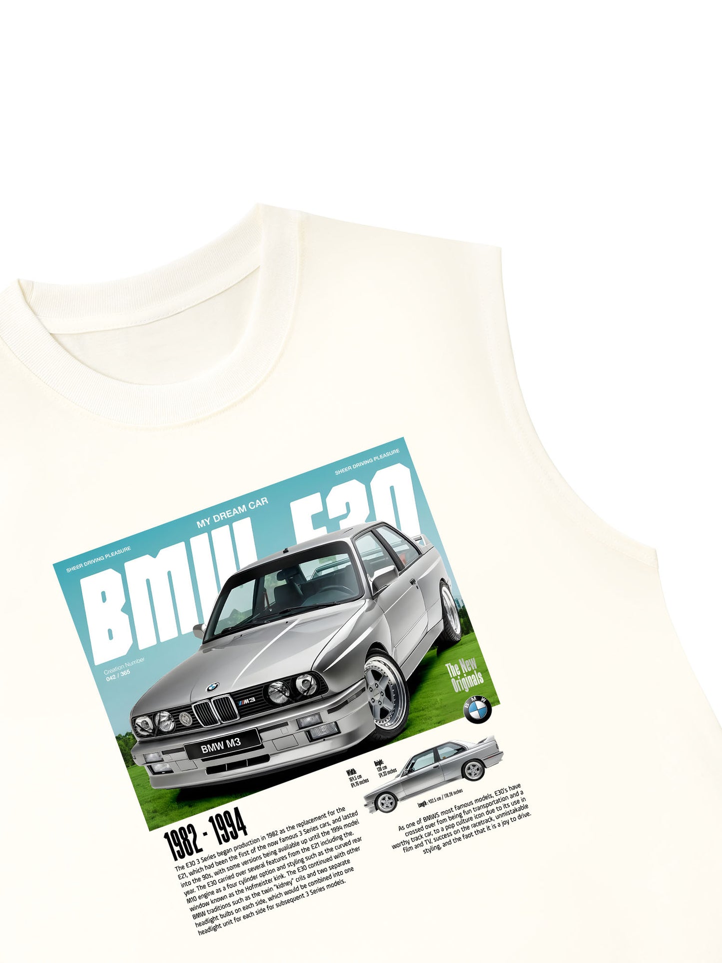 Áo Ba Lỗ Relaxed Fit CAR BMW E30 My Dream Car